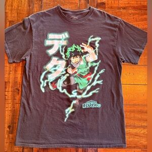 MY HERO ACADEMIA IZUKU MIDORIYA MEN'S SIZE L GRAPHIC SHIRT